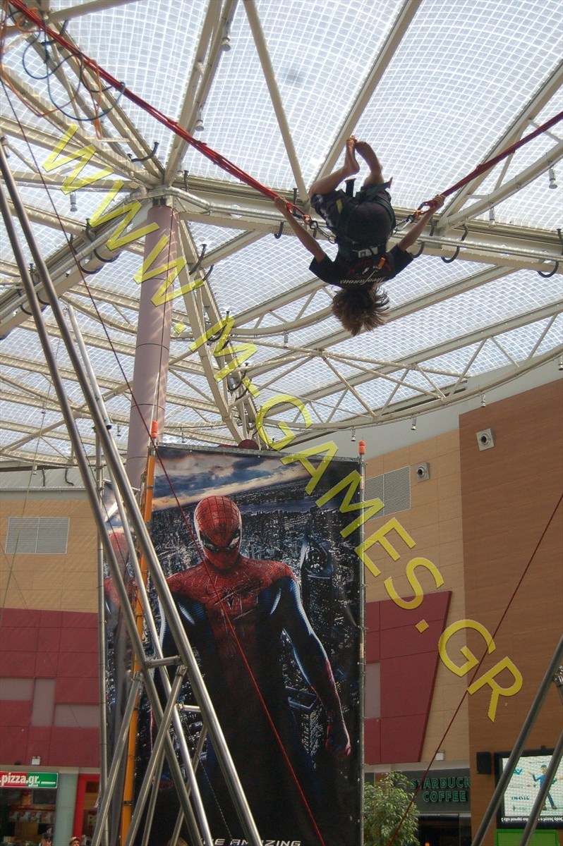 the amazing spider man-bungee trampoline-3